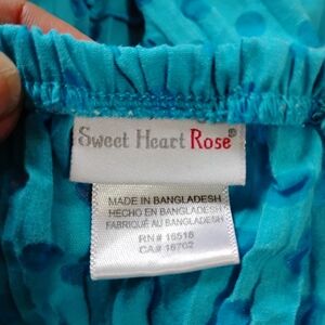 Sweet Heart Rose Vibrant Blue Polka Dot Dress